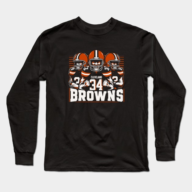 Cleveland browns Long Sleeve T-Shirt by Hoperative